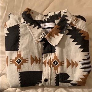 Tribal print flannel long sleeve